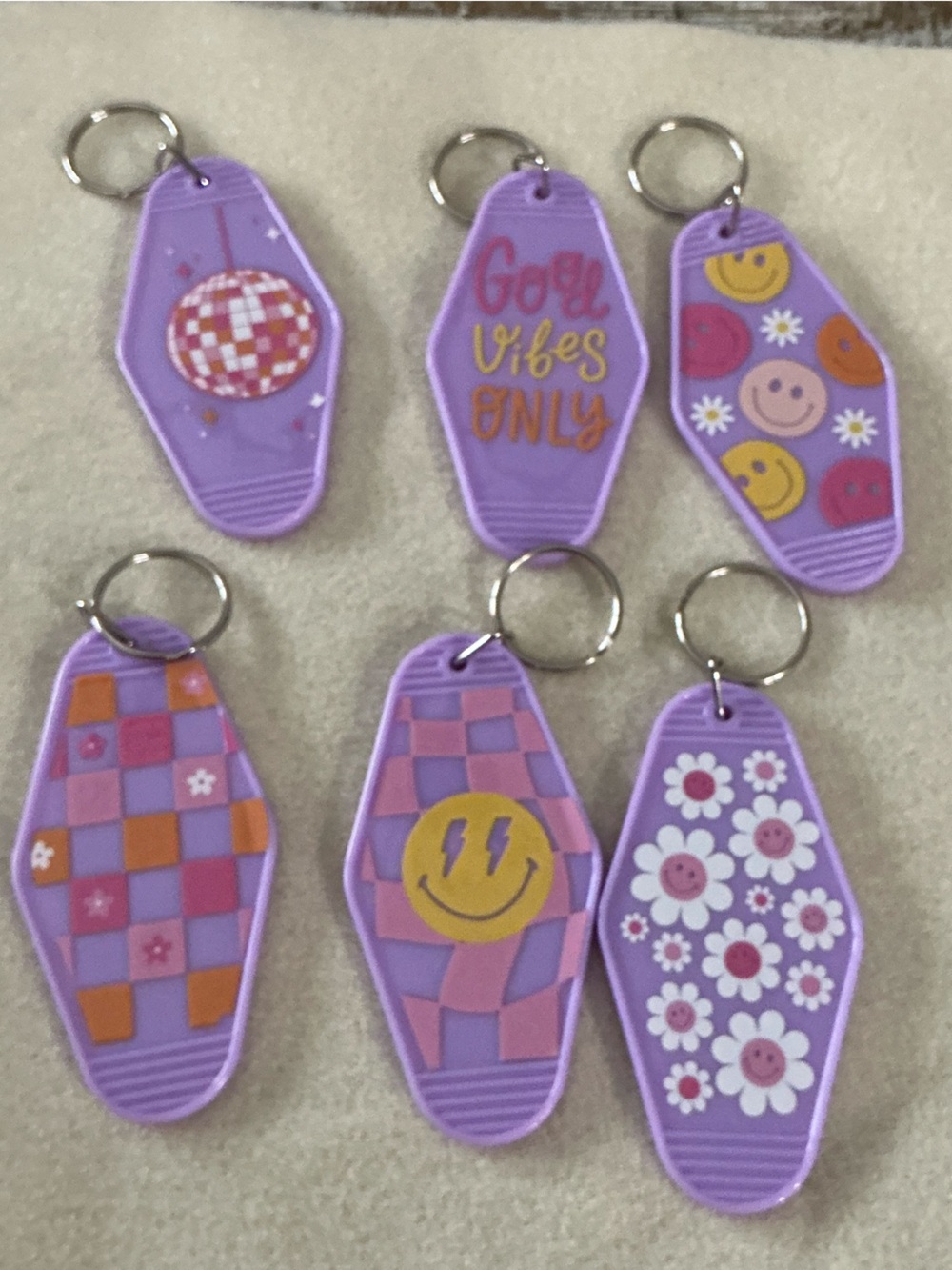 Lavender Novelty Keychain - set of 6